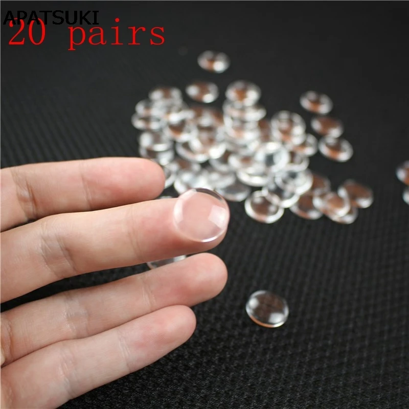 

20pairs/lot Glass Eye Chips for Blythe doll Glass Eyechips Transparent Pupils 14mm DIY Patch Pupils Eyes Doll Accessories