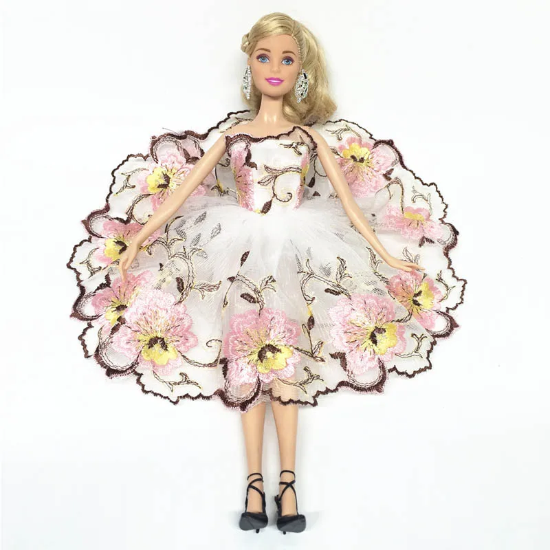 6 шт./лот Кукольное платье одежда с открытыми плечами для куклы Барби