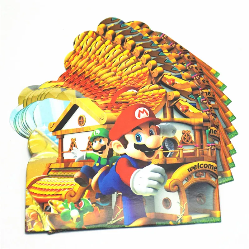 10 шт./лот mario bros оформление для празднования дня рождения Супер Марио