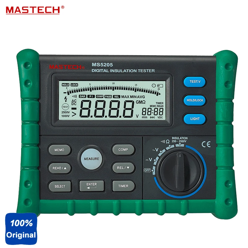 MegOhm метр Mastech MS5205 Megameter 2500 V Цифровой Измеритель сопротивления|digital insulation tester|insulation