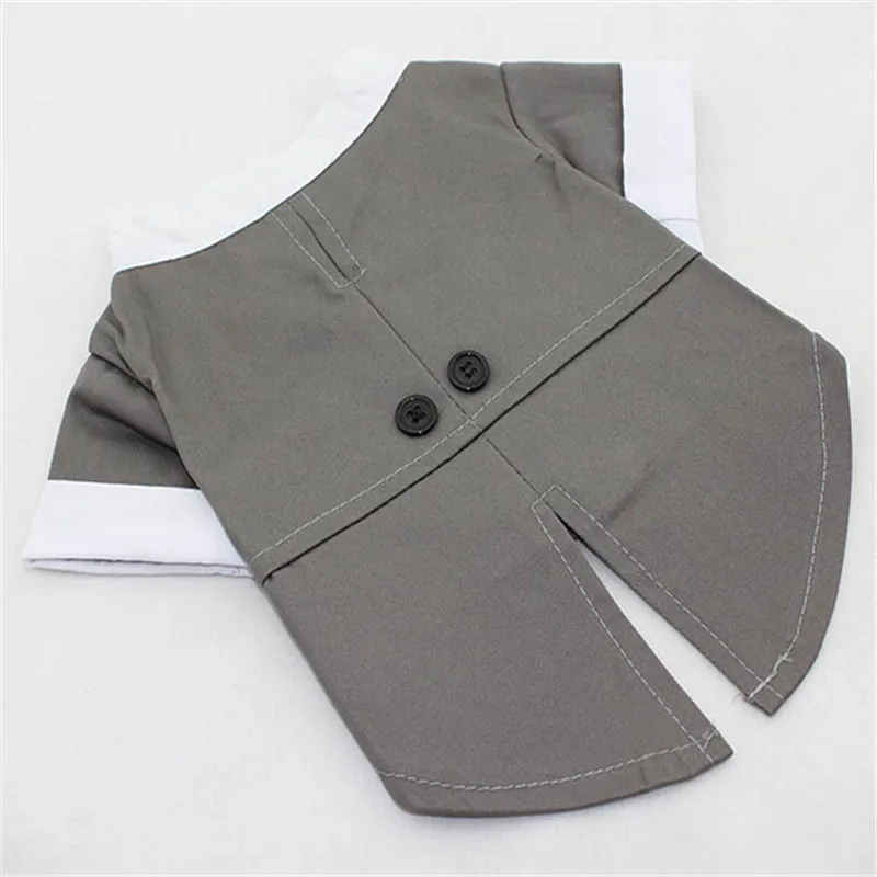 Блестящий деловой костюм для маленьких собак смокинг щенков свадебная рубашка с