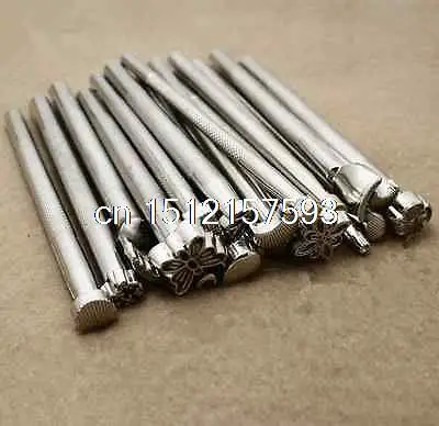 Набор инструментов для работы с кожаными принтами 20 шт.|craft party|craft stamp setstamp square |