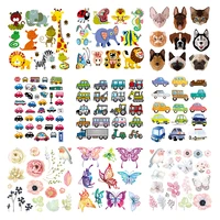 wholesale patches appliques animals cars flowers set heat transfer washable diy badges iron on transfers for clothing