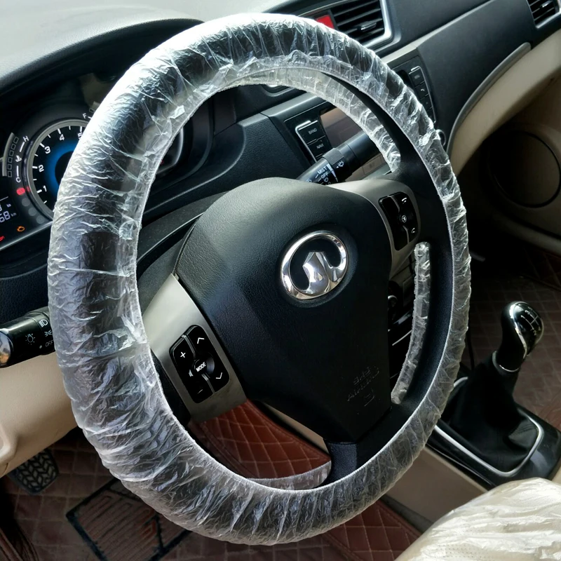 100 шт. Универсальный Автомобильный одноразовый пластиковый чехол на руль