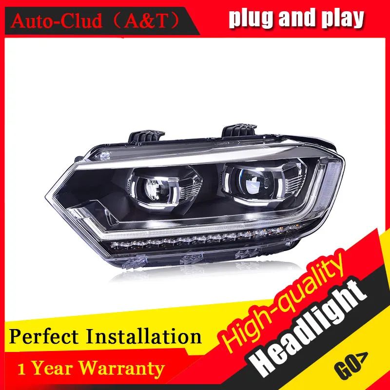 

Auto Clud Car Styling For VW Bora headlights 2016-2017 For Bora head lamp led DRL front Bi-Xenon Lens Double Beam HID KIT