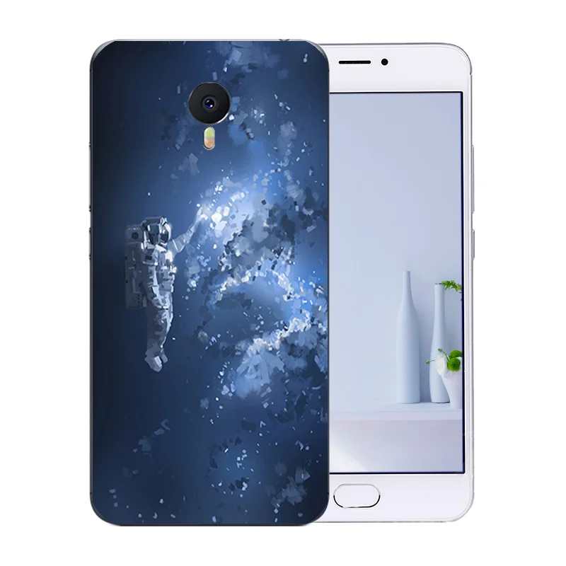 Чехлы для телефонов Meizu M3 Note мягкая задняя крышка с рисунком космический мир Blue