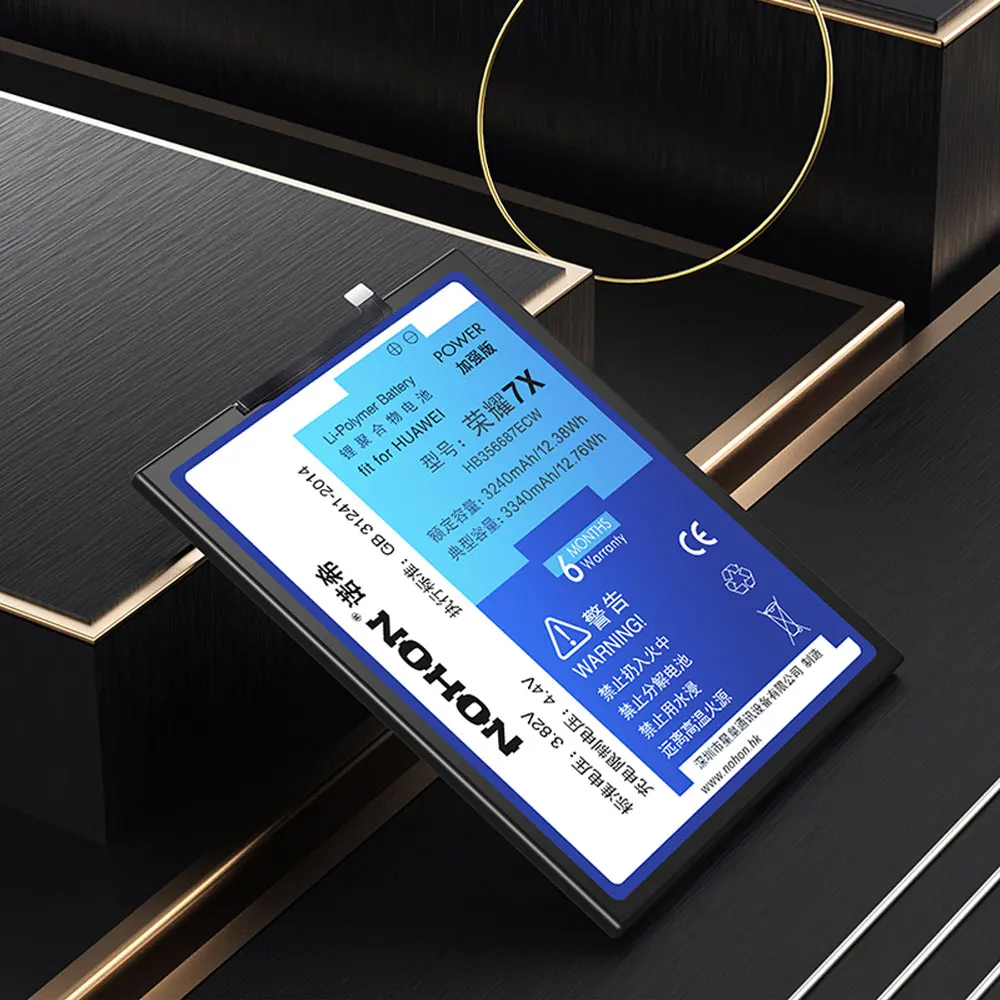 Аккумулятор NOHON для huawei Honor 7X HB356687ECW 3340 мАч литий-полимерная батарея большой