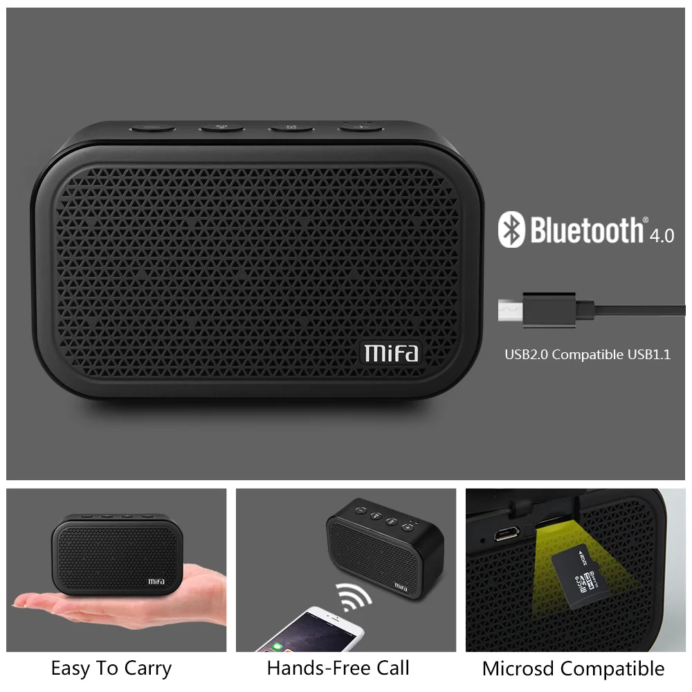 MIFA M1 портативный Bluetooth динамик с стерео музыкальной системой на открытом воздухе