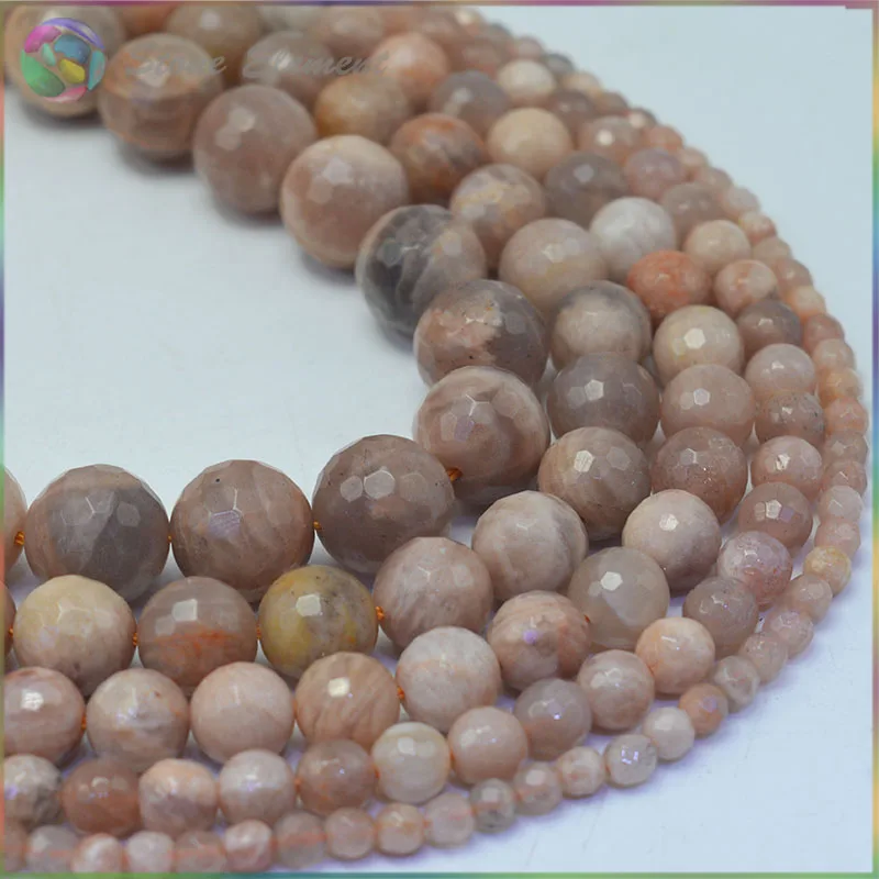 Граненые круглые бусины с натуральным коричневым песком 4 мм 6 7 8 10 12 мм|beads 4mm|beads
