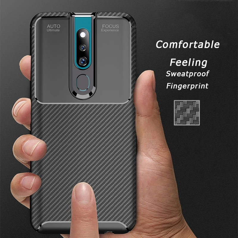 F11 pro для OPPO Pro IQOO R17 Ультратонкий чехол из углеродного волокна Мягкий силиконовый