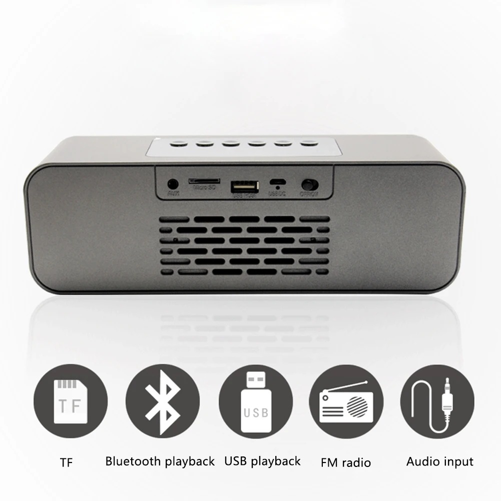 Мультимедийный мини-динамик Bluetooth V4.0 1 шт. светодиодный дисплей будильник