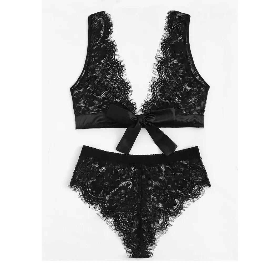 Соблазнительные стринги JAYCOSIN Женский комплект с бюстгальтером кружевной