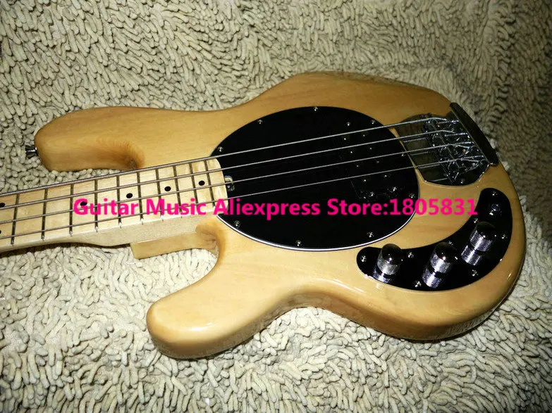 Бас-гитары натуральные 4 струны левшей Электрические бас-гитары кленовый гриф OEM
