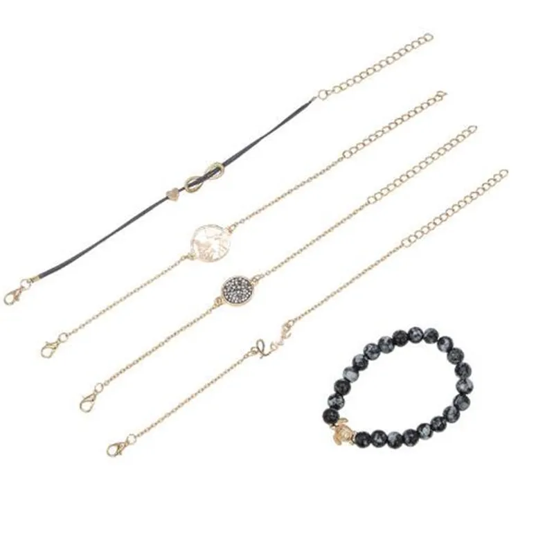 Женский браслет с подвеской регулируемый 5 шт./компл.|Цепочки и браслеты| |