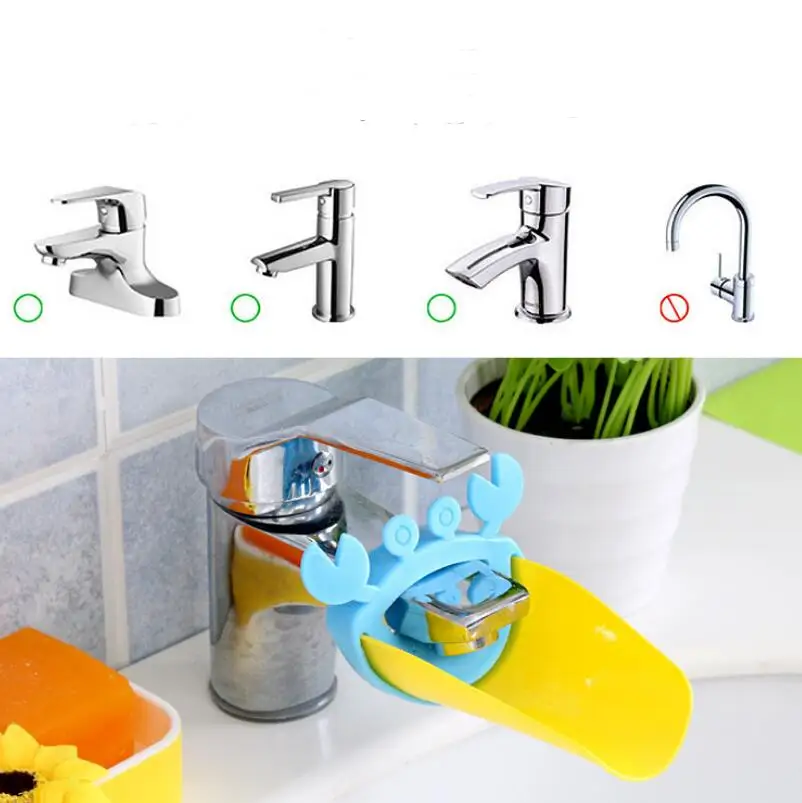 Durable Faucet Extender Washing Hands Bathroom Sink Lovely Crab Shape Water Tap LX4676 | Дом и сад
