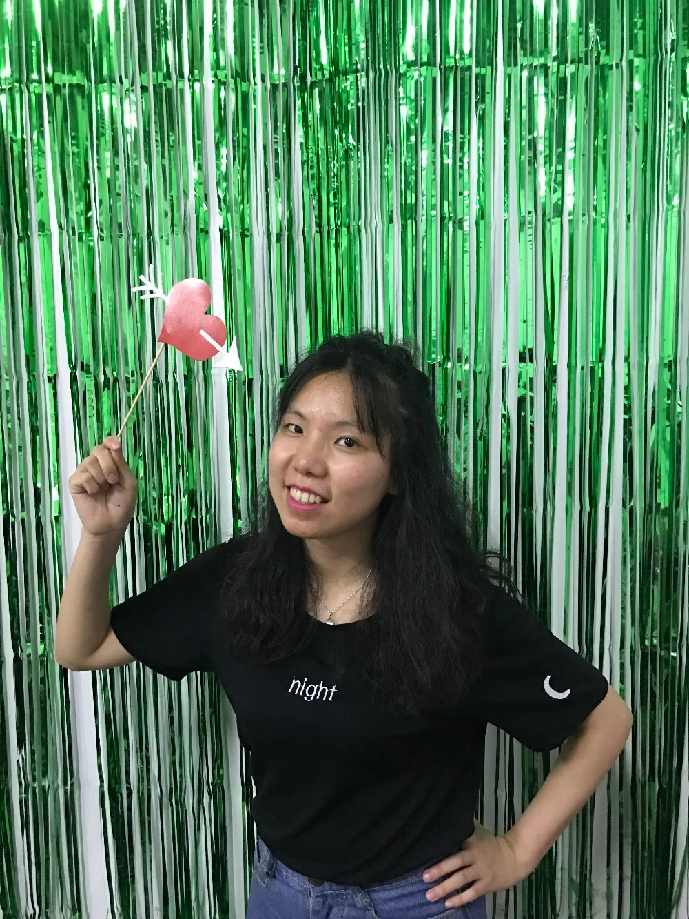 Shinybeauty Свадебная полоса фольги занавес 3x10ft зеленый дверь окна вечерние для