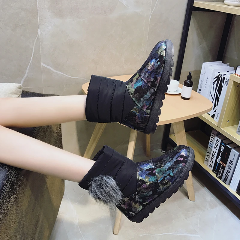 Size35 40 2018 новые женские классические ботильоны осенние меховые украшения для