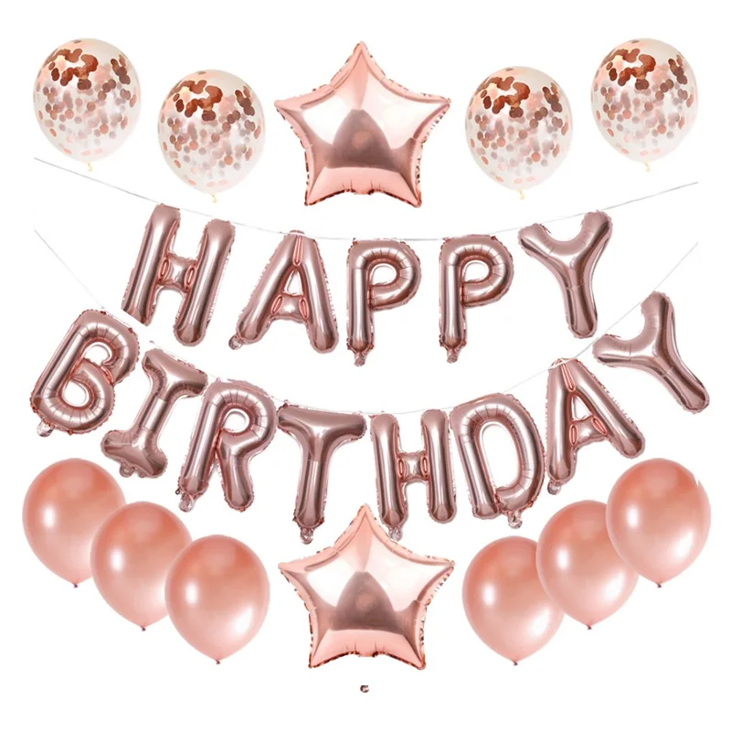 16 Inch Letter Happy Birthday balloon Party Decoration Kids Event Supplies helum balloons | Дом и сад