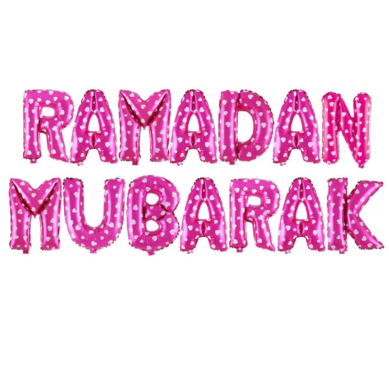 Eid al Fitr воздушные шары Рамадан MUBARAK в виде алфавита Mubarak баннеры Малый Bairam