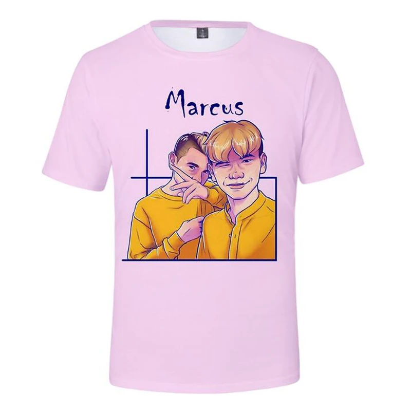 Marcus and Martinus 3D футболка с мультипликационным принтом для мужчин и женщин Мужская