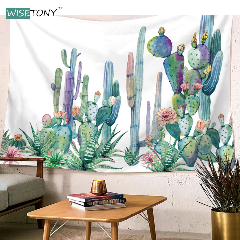 Фото WISETONY Cactus Tapestry 2 Size Mandala Wall Hanging Green Succulents 3D Flower Art Carpet Blanket Yoga Mat Decorative Home Deco Дом и сад WISETONY Cactus Tapestry 2 Size Mandala Wall Hanging Green Succulents 3D Flower Art Carpet Blanket Yoga Mat Decorative Home Deco Дом и сад