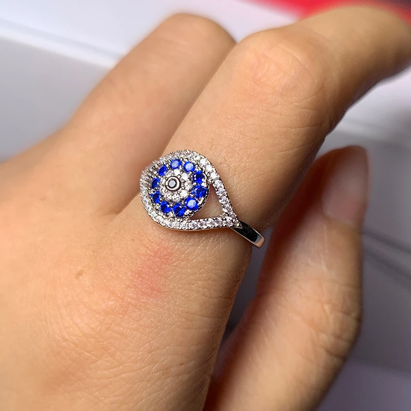 Младшее серебряное кольцо AAA кубический камень цирконий корейский стиль Женские