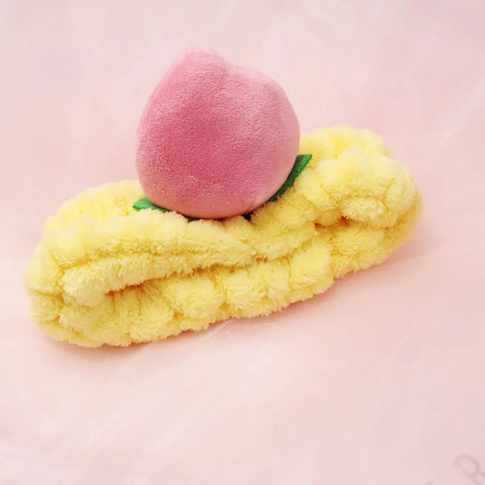 Милая повязка на голову персиковая моющаяся корейская мода эластичная для волос