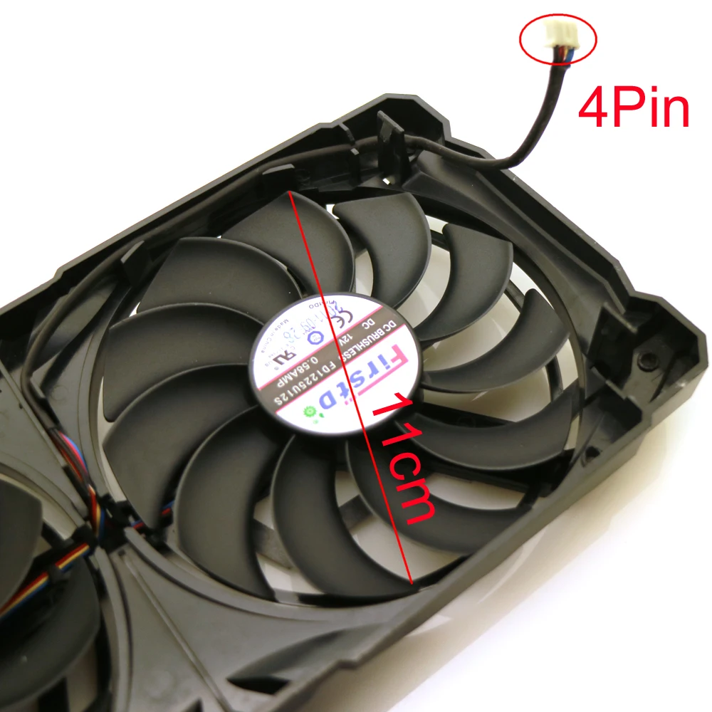 Кулер для видеокарты ZOTAC GTX560 GTX570 FD1225U12S 110 мм 12 В а 4 контакта|cooling fan|cooler coolerfan cooling |