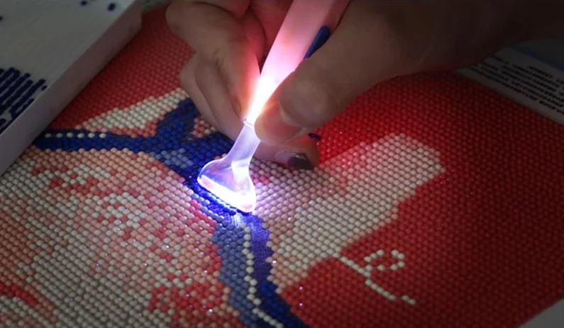 5D DIY Алмазная вышивка крестиком инструмент точечное сверло ручка с светильник легко Алмазная вышивка подарок