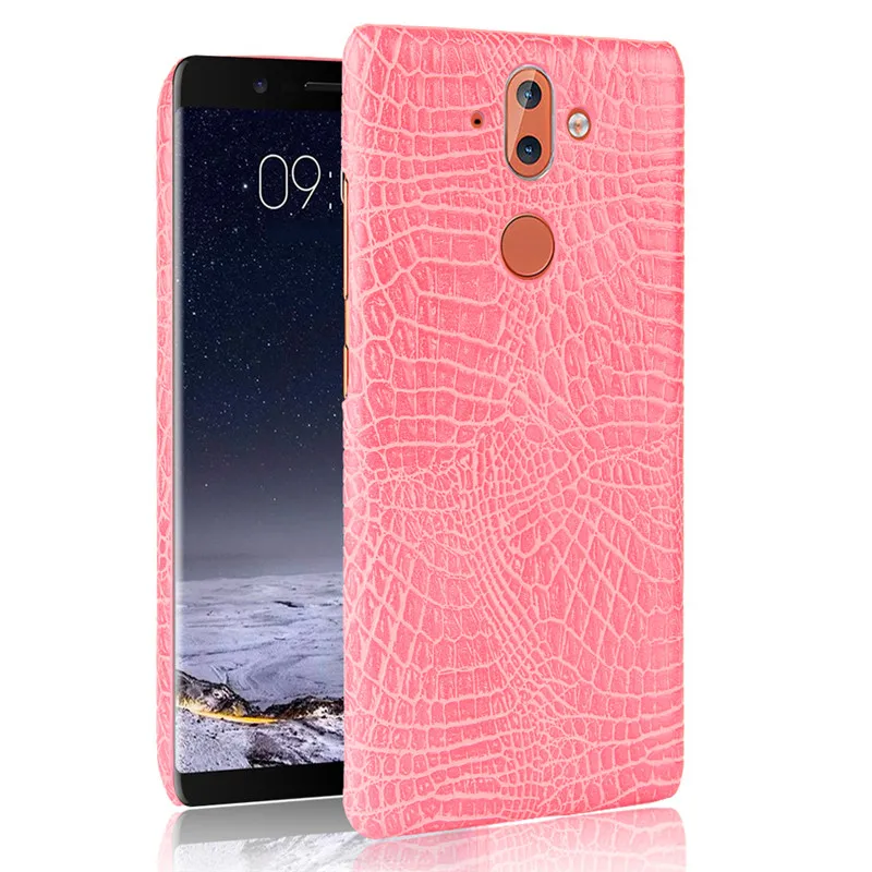 For Nokia 8 Sirocco Case Crocodile Grain Hard PC+PU Leather Surface Back Cover Phone for | Мобильные телефоны и