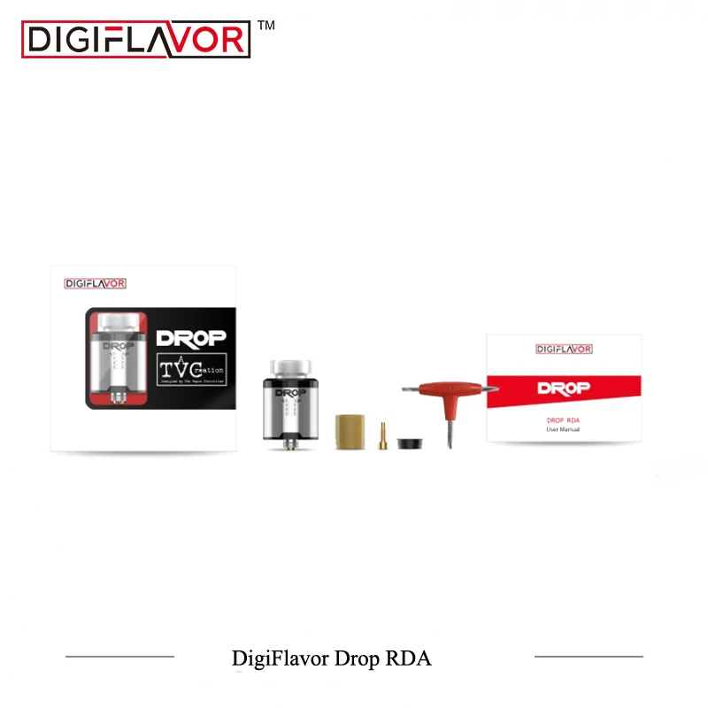 Оригинальный атомайзер Digiflavor DROP RDA с 4 большими отверстиями 510 Pin & BF Squonk