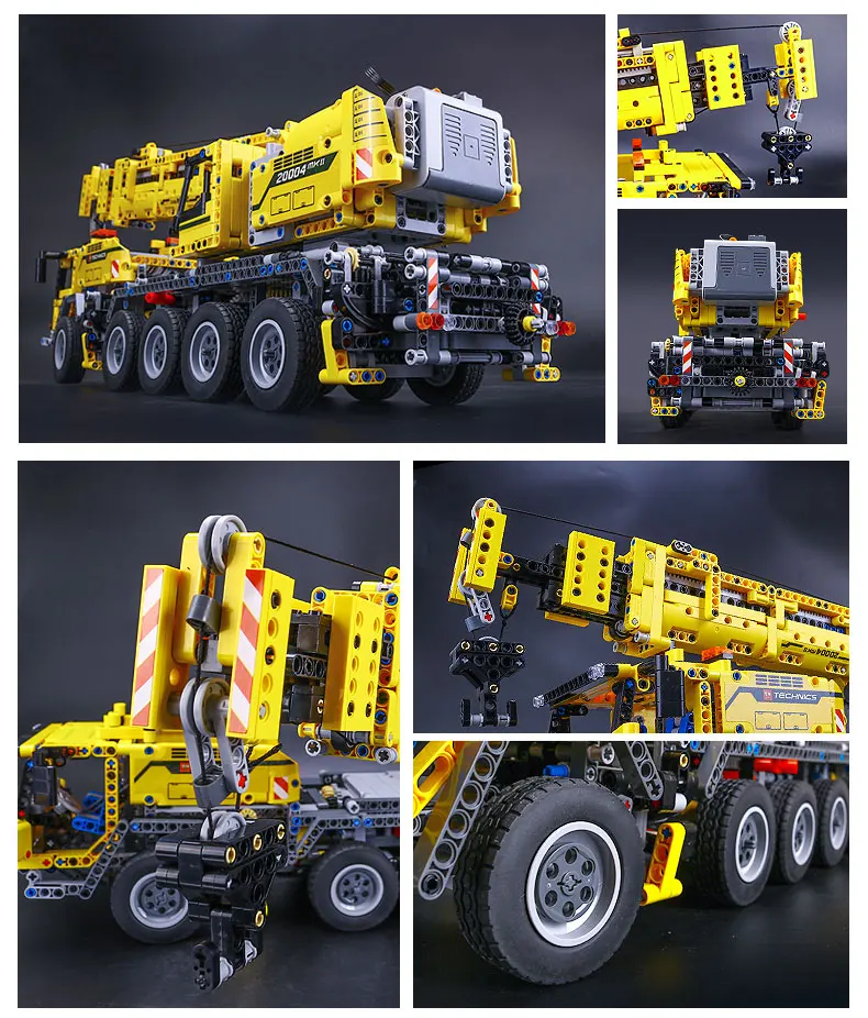 DHL 20004 моторная техника мощный мобильный кран Mk II модель Конструкторы для строительства кирпичи на день рождения Совместимость с 42009 игрушками
