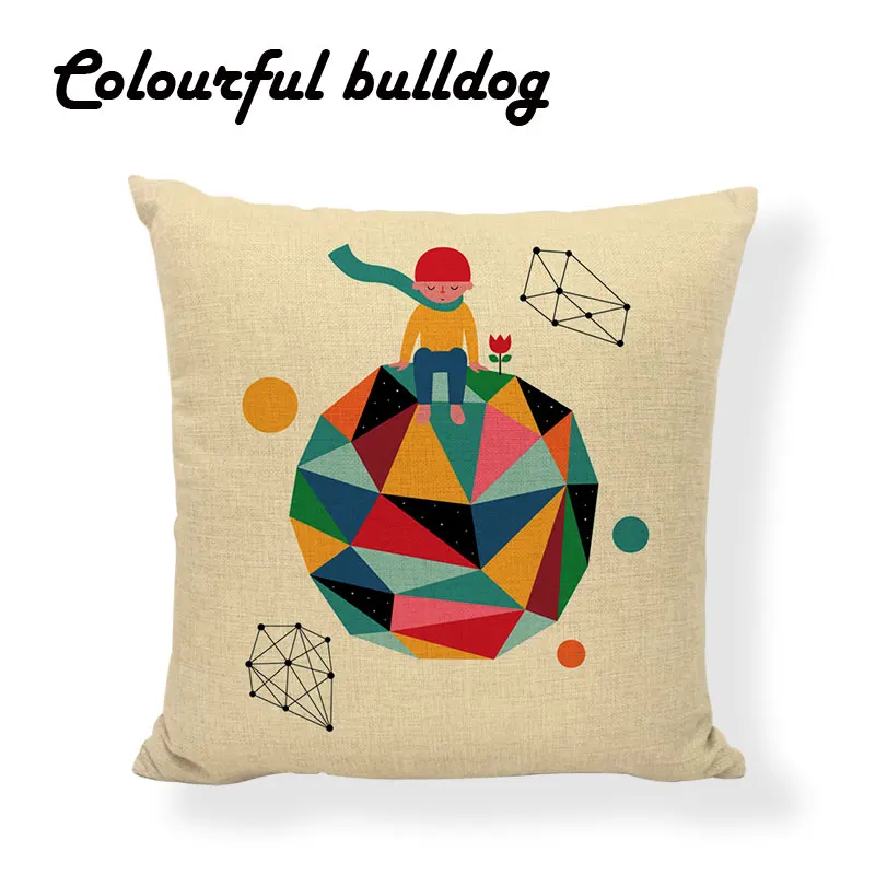 Стильная наволочка с радужными цветами Kilim геометрические горы девочка мальчик