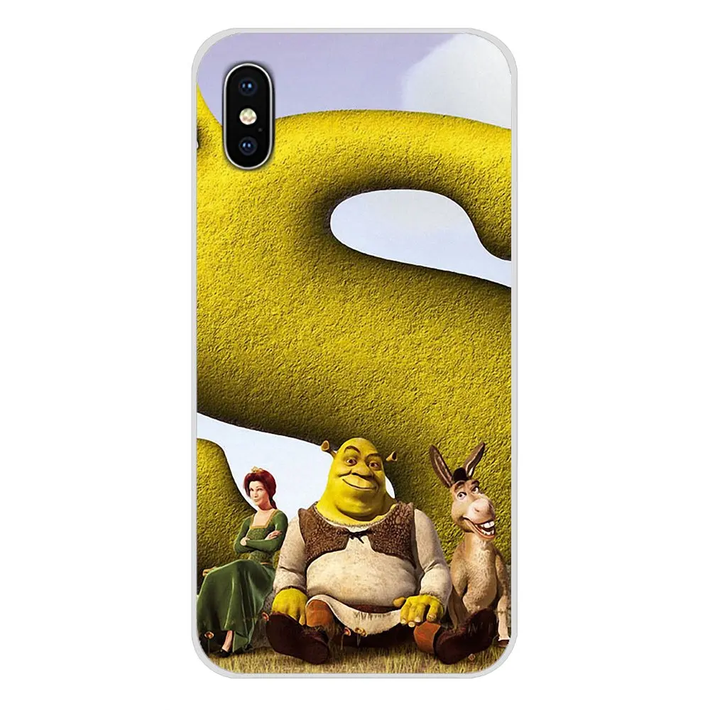 Прозрачный мягкий чехол зеленый Шрек популярный на заказ для Apple iPhone X XR XS MAX 4 4S 5 5S