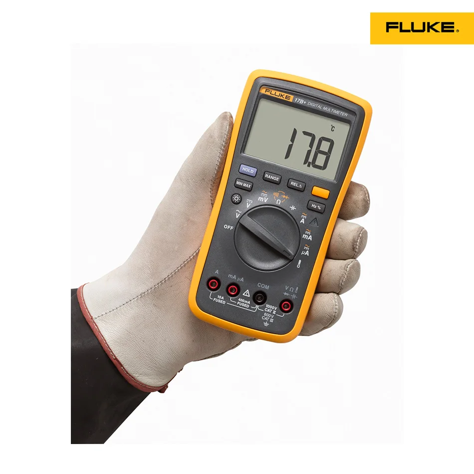 Новый обновленный Цифровой мультиметр FLUKE 17B + F17B с температурой 1000 мкФ большим