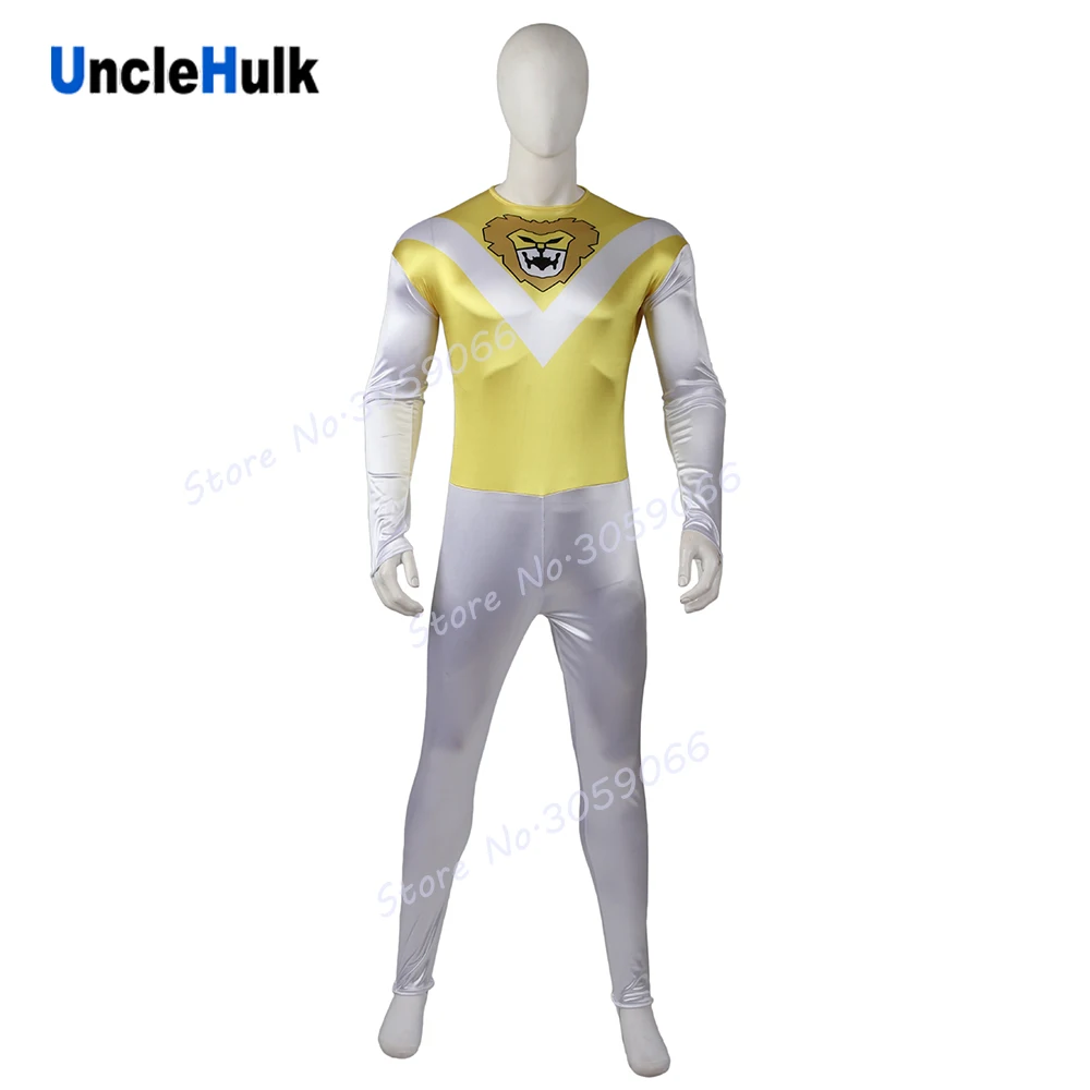 Choujuu Sentai Liveman желтый лев атласная ткань Косплей Костюм | UncleHulk
