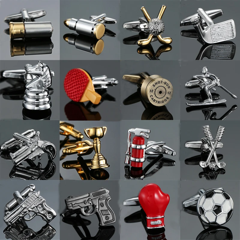 Мужские Запонки золотого цвета дизайнерские запонки в 18 стилях|cuff links|designer cuff