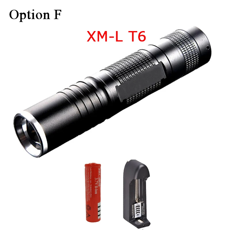 Option F Litwod Z201515 CREE XHP70 8000lm высокое Мощность Фул тактический светодиодный фонарик Фонарь телескопический зум-объектив с Фонари Мощность 18650 батарея - Испускаемый цвет: Option F