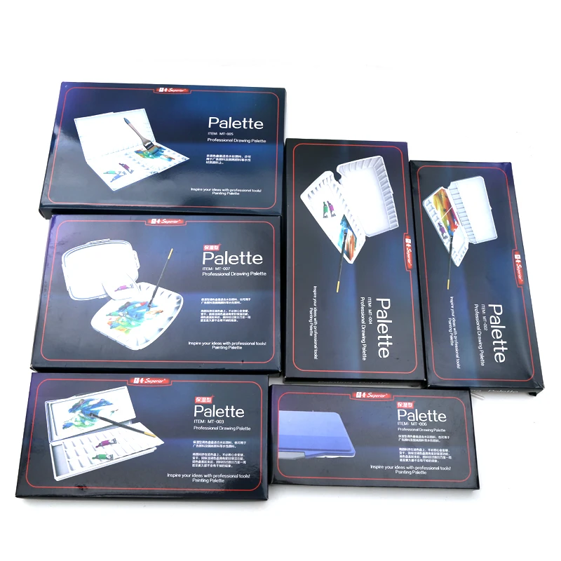 

Superior Moisturizing Watercolor Paint Palette Professional Plastic Watercolor Art Palette Supplies paleta acuarela