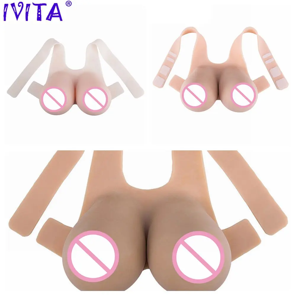 

IVITA 12KG Huge Silicone Breast Form For Crossdresser Transgender Shemale Mastectomy Enhancer Realistic Fake Boobs False Breast