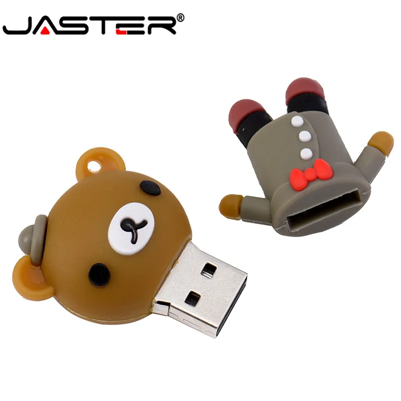 JASTER Горячая Мода креативный мультфильм Свадебный Медведь usb 2 0 реальная емкость