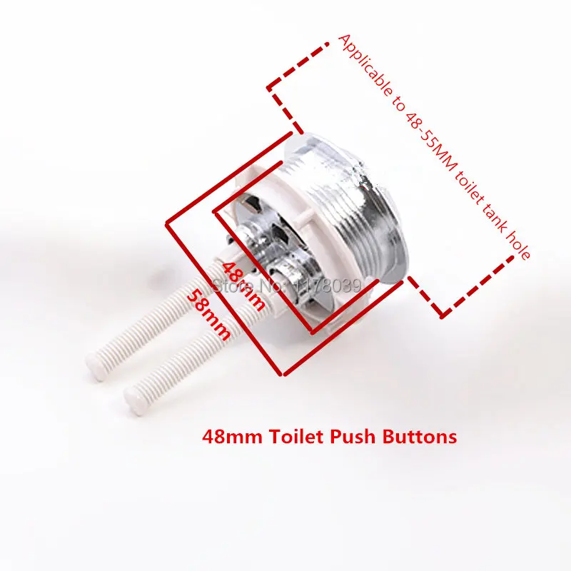 

Inside diameter 48mm Toilet Push Buttons,dual push button toilet flush,Suitable for water tank cover hole 48-55mm,J17329