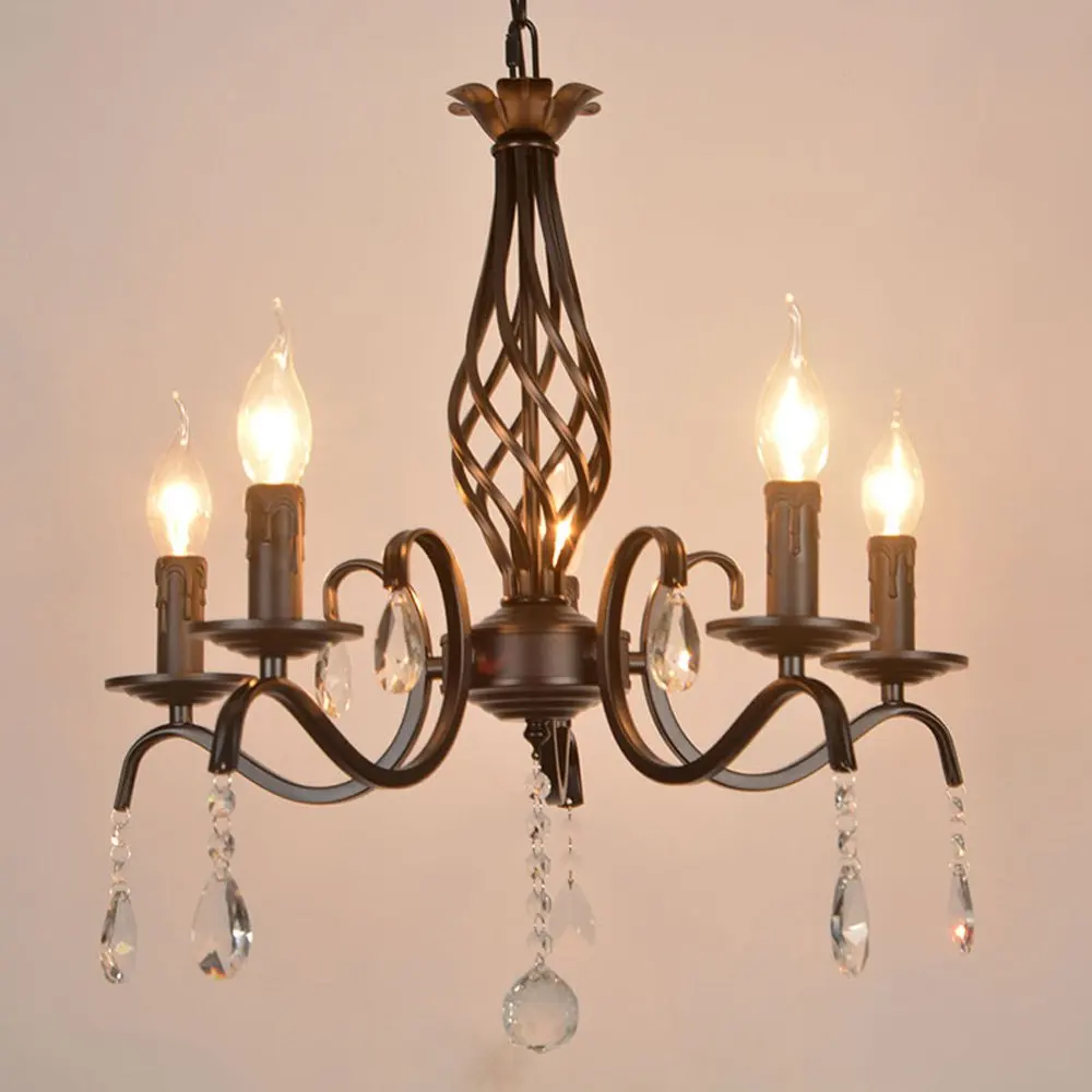 Средиземноморские хрустальные люстры для гостиной роскошные королевские