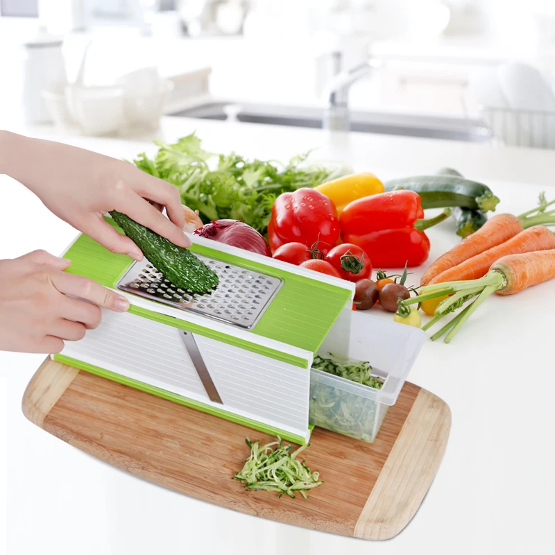 Высокое качество PP материал 4 лезвия многофункциональная Терка мандолина резак