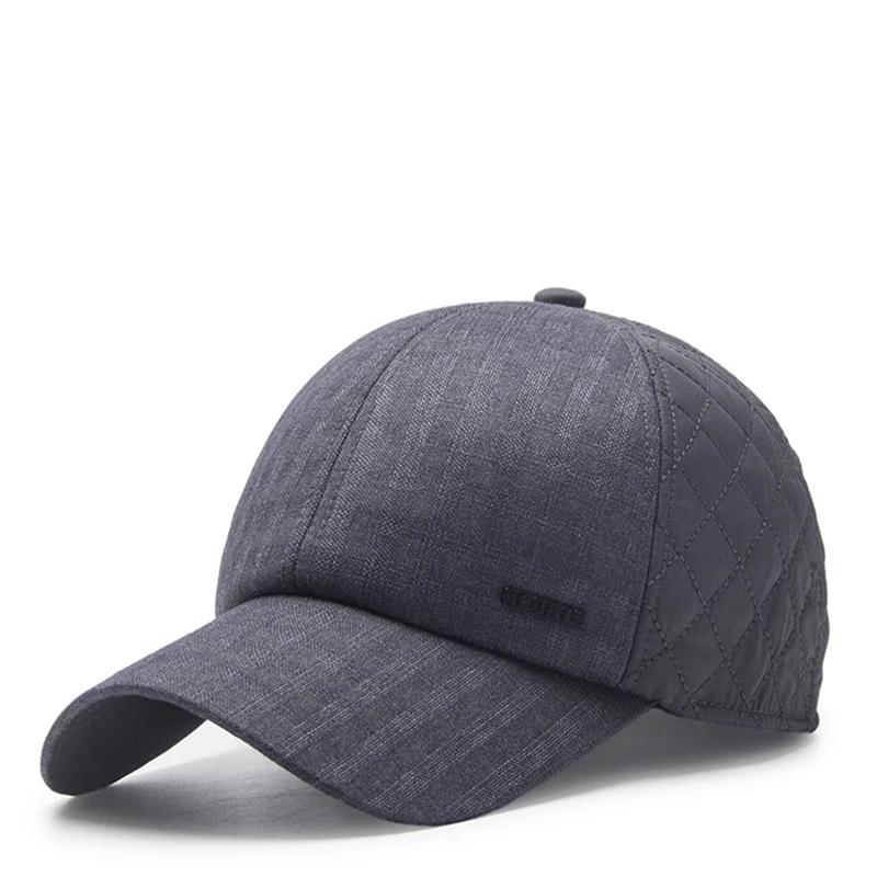 Hat winter men's baseball cap thick warm Daddy hat trend ear protection antifreeze | Baseball Caps