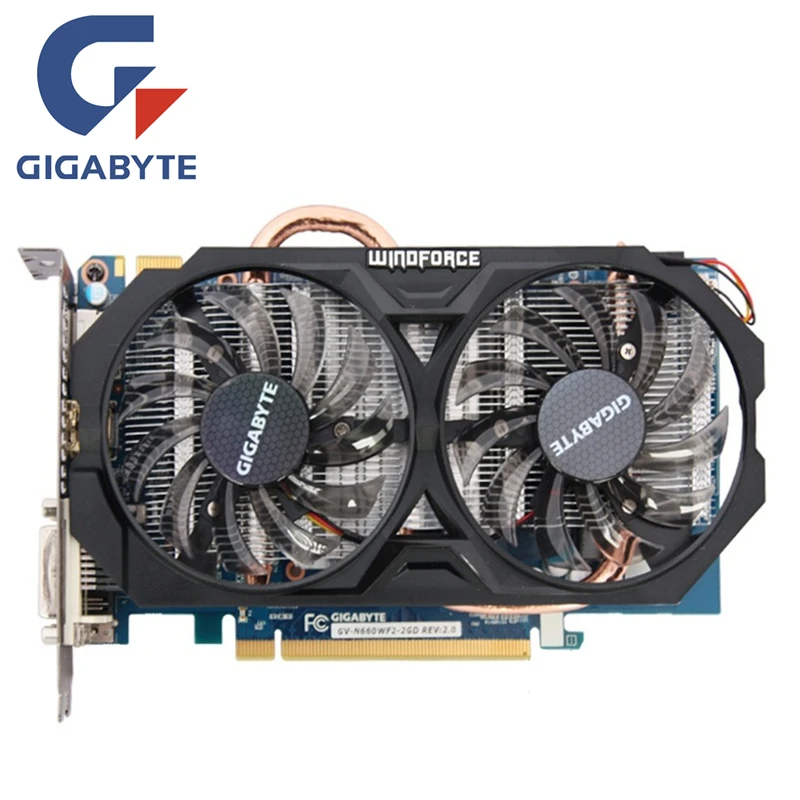 GIGABYTE GV N660WF2 2GD видеокарта 660 бит GDDR5 GTX N660 Rev.2.0 графические карты для nVIDIA Geforce Hdmi Dvi