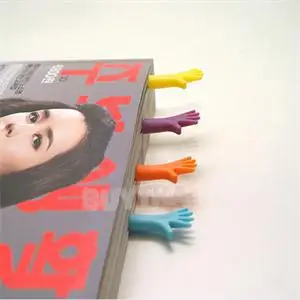 4 шт. закладки Новинка помогите мне в форме руки Забавный книжный червь подарок
