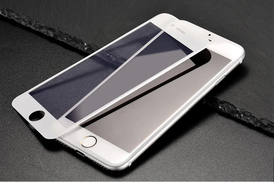 HOCO полное покрытие для стекла, с защитой против царапин пленка для Apple iphone 6 6s белая черная Защитная пленка для iphone 6 6s plus 3D мягкий край