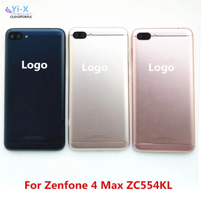 

Задняя крышка для Asus Zenfone 4 Max ZC554KL задняя крышка батарейного отсека корпус с объективом камеры