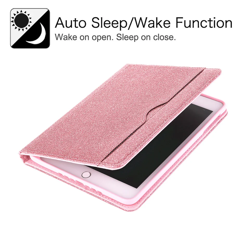 Glitter Case for iPad Mini 4 with Pencil Holder Bling Sparkle Girly PU Leather Full Body Protective Cover 7.9 | Компьютеры и офис